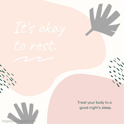 It's okay to rest inspiration